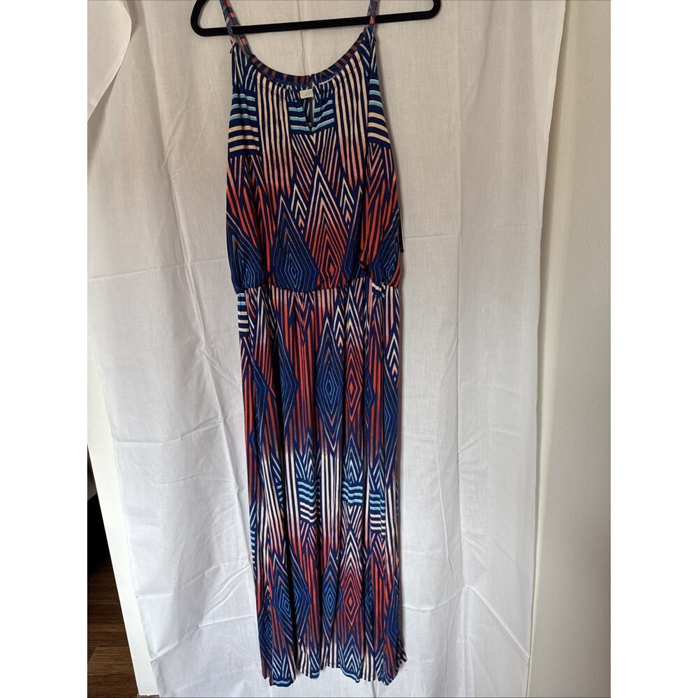Allison Brittney Women's Sleeveless Dress Multicolored Pattern Size XL NWT